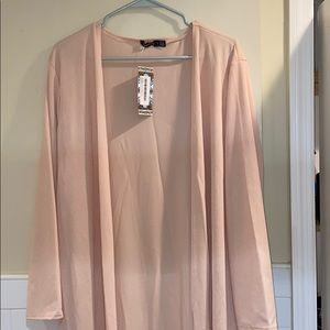 Bandeau dress with a matching duster